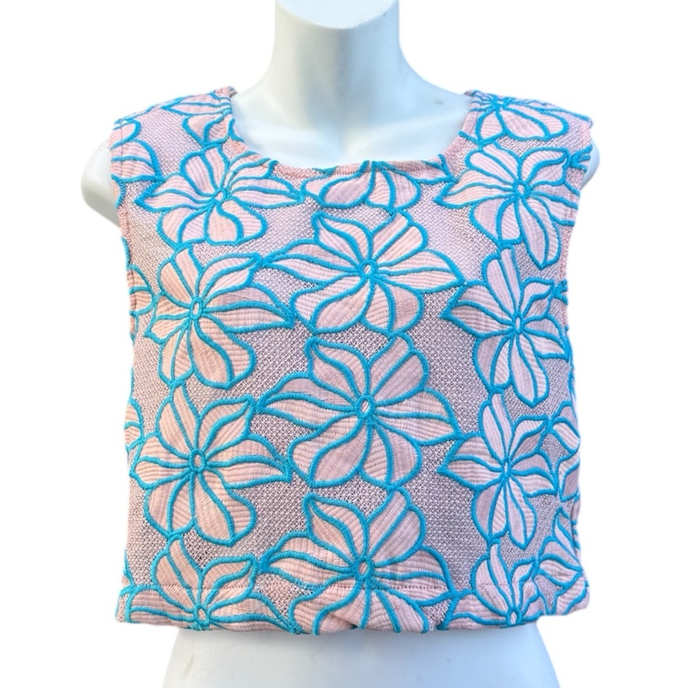 Onia Embroidered Floral Charlotte Top